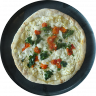 Sie können aus 5 verschiedenen Pizzavariationen wählen. Heutige Tagesempfehlung: Pizza 'Florentine' mit Blattspinat, Kirschtomaten und Zwiebeln (18,81)