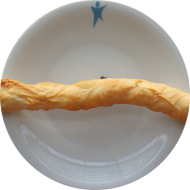 Heute als Menüzugabe: Börekstange mit Spinat und Käse gefüllt (15,19,81)