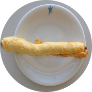 Heute als Menüzugabe: Börekstange mit Lauch und Spinat (81)