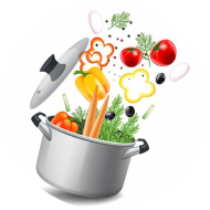 veget. Bauernfrühstück mit Gemüse, Salatgarnitur und Kräuter-Quarkdip(19) auch als kleine Portion erhältlich!