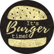 Cheddar Cheese Burger mit Rindfleisch, roten Zwiebeln, Salat und BBQ-Bacon-Salsa (2,4,19,49,81,83) dazu Pommes frites