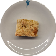 Heute als Menüzugabe: Apfelkuchen mit Streusel (15,19,81)