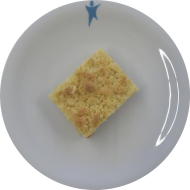 Heute als Menüoption: Pudding-Streuselkuchen (19,81)