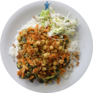 Kürbiscurry mit Kichererbsen und Duftreis (3,18,49)